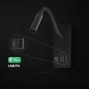 Oprawa LED V-TAC 3W CREE CHIP kinkiet czarny hotel łóżko 2xUSB USB-C VT-88064 3000K 120lm 3 lata gwarancji
